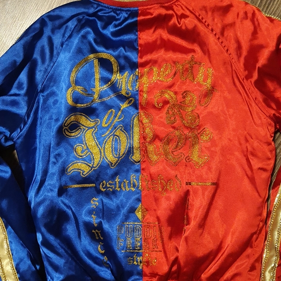 DC Harley Quinn Halloween Small bomber, choker, white wig - Picture 3 of 15